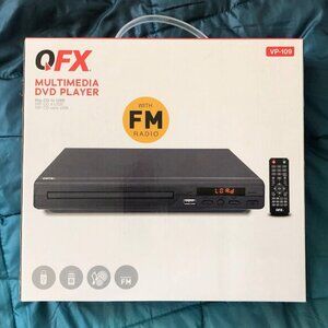 QFX Multimedia DVD and FM Radio Player, Brand New